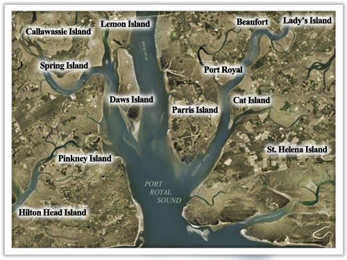 Poster Many Sizes; Map Port Royal Sound South Carolina 1778 French